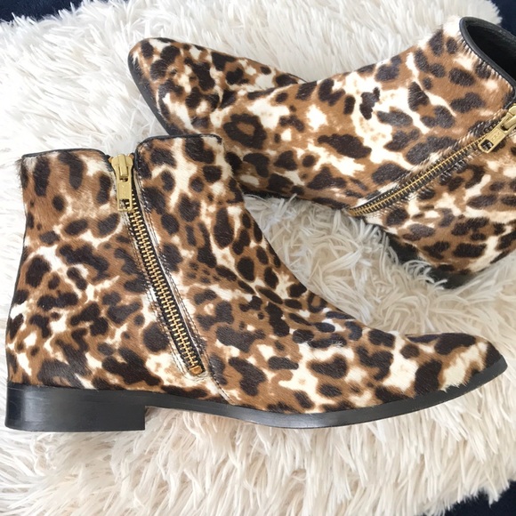 J. Crew Shoes - J Crew Sienna Black cat calf hair ankle boot e1188